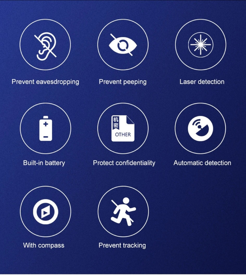 Anti Detector Mini Gadgets Finder Kameros klaida GSM trukdymas GPS signalo objektyvas RF Tracker Mini Camera Aptiks belaidį pokalbį