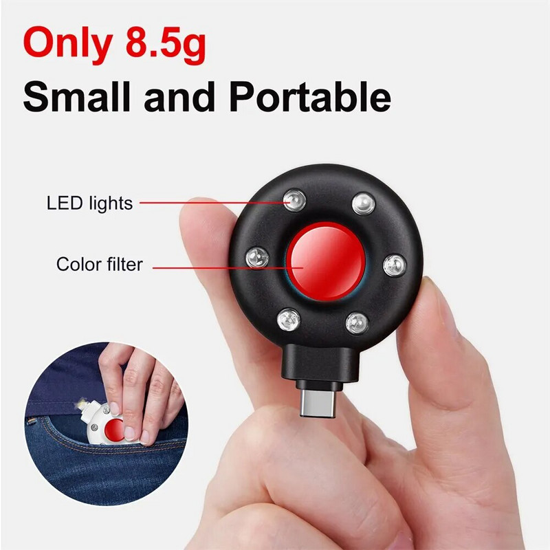 Érzékelő Hordozható Mini Mobiltelefon USB Riasztó Szállodai Infravörös Anti Surveillance Anti Candid Shooting Pinhole Camera