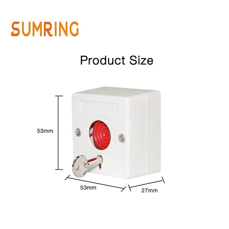 Design profesional Mini Resetare Urgență Panică Buton SOS Cheie Alarma de incendiu