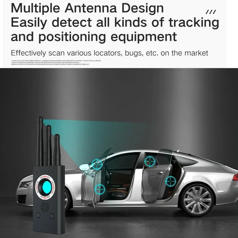 Biztonsági védelem Anti őszinte rejtett kamera detektor többfunkciós autós GPS RF jel kémellenes audio szkenner Travel Hotelhez