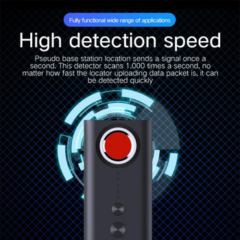 Ανιχνευτής κρυφής κάμερας Ανίχνευση σφαλμάτων κατάσκοπος ήχος φακού παρακολούθησης GPS Ανιχνευτής σήματος RF Scanner Gadgets Συσκευή Φόρτιση USB