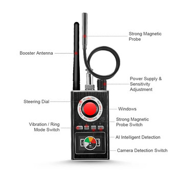 K88 Anti Candid Camera Detector RF GPS сигнален скенер Audio GSM Bug Tracker Finder Jammer Jammer Audio Signal Blocker Защита на поверителността