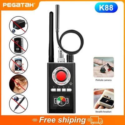 K88 Anti Candid Camera Detector RF GPS Scanner de semnal Audio GSM Bug Tracker Finder Jammer Audio Signal Blocker Protejați confidențialitatea