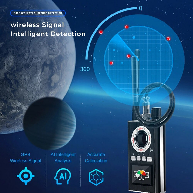 K88 Anti Candid kameros detektorius RF GPS signalo skaitytuvas Garso GSM klaidų sekimo ieškiklis Jammer garso signalo blokatorius Apsaugokite privatumą