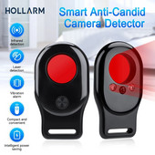 Detector de cameră anti-candidoză Hollarm pentru călătorii în aer liber, închiriere de hotel, cameră anti-furt, alarmă cu LED IR, detector de cameră ascunsă