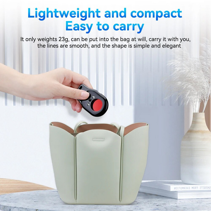 Hollarm Anti Candid kameradetektor kültéri utazáshoz, szállodák bérlése lopásgátló kamera LED IR riasztó rejtett kamera detektor