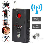 CC308+ Mini detector de cameră anti-candidă Cameră ascunsă anti-spion Bug semnal audio laser Mic cu gamă completă WiFi RF GSM Găsitor de dispozitiv