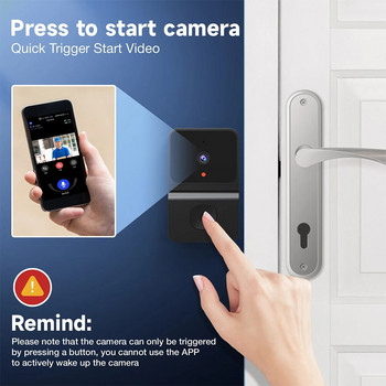 Home Doorbell IR Night Vision Visual Door Phone 100 Degree Wide Angle Smart Doorbell 2,4GHz ενδοεπικοινωνία Kement/Tuya Control