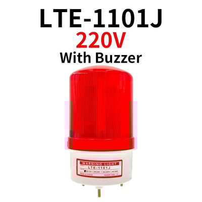 12V/24V LED Blyksčio signalo įspėjamasis garsinis signalas Įspėjamoji lemputė Garso indikatoriaus lemputė mirksi Apsaugos signalizacija 220V LTE-1101J