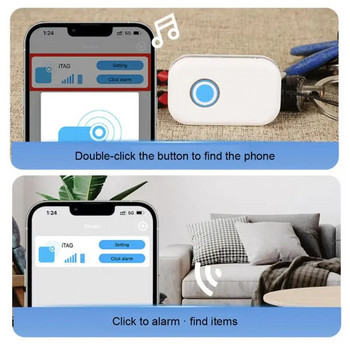 Мини анти-загубено устройство Локатор за аларма Smart Tag Безжичен Bluetooth-съвместим тракер Детска чанта Портфейл Ключ Търсене на домашни любимци
