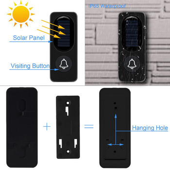 Home Wireless Doorbell Solar Power Welcome Friend Smart Doorbell 300m Μεγάλης εμβέλειας IP65 Αδιάβροχο κιτ καμπάνας δέκτη
