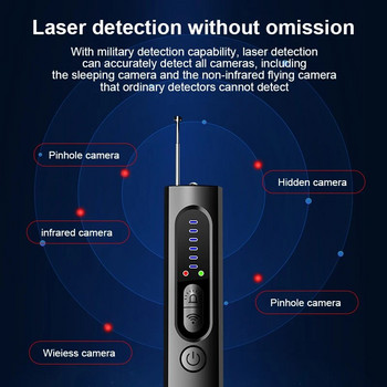 X13 Детектор за камера Анти-автомобил GPS проследяване Мониторинг Безжичен сигнал Хотел Анти-шпионски детектор