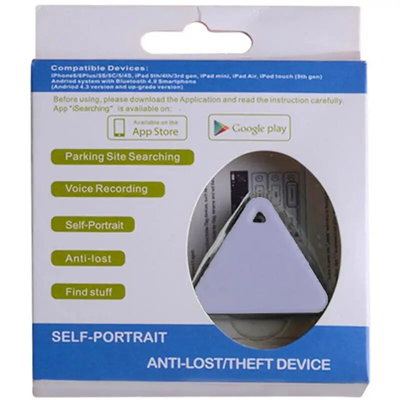 Nešiojamasis GPS sekiklis Apsaugos nuo pametimo įrenginio ieškiklis Tracker Trikampis Mobiliojo telefono signalizacijos raktų pakabukas Vietinis raktų pakabukas