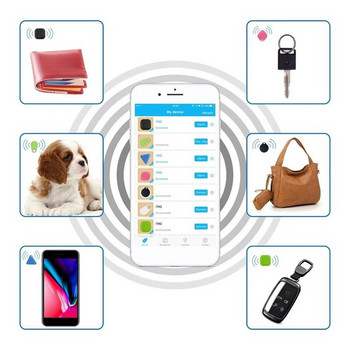 Pet Smart Mini GPS Tracker Pet Locator Anti-Lost Αδιάβροχο Bluetooth Tracker Triangular Kids Dog Cat Tracker