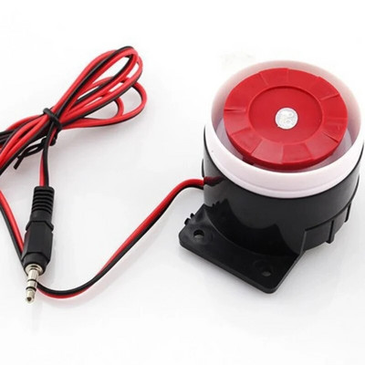 Mini claxon de sirenă cu fir 120dB pentru securitatea casei Sistem de alarmă sonoră DC12V Protecție mufă audio pentru casă Cablu de 72 cm