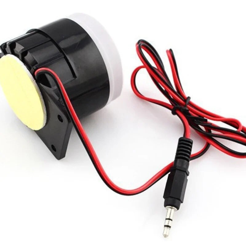 Minijuhtmega 120 dB valju sireeni sarv koduturvalisuse helialarmsüsteemi jaoks DC12V helipistiku kaitse kodu jaoks 72 cm kaabel