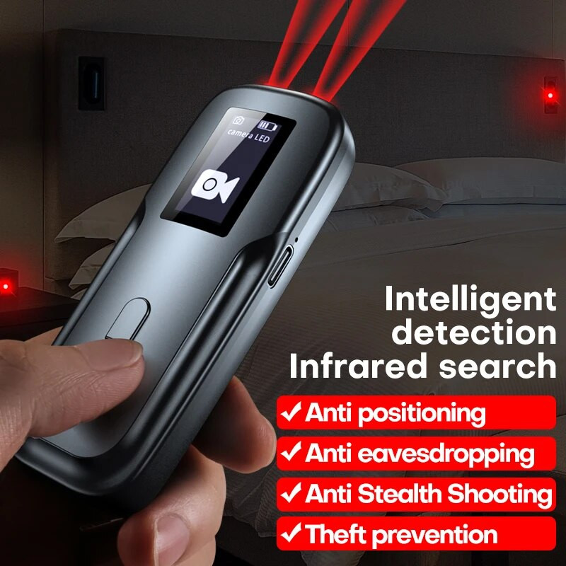 Detector anti Candid Aparat foto Gadget-uri de eroare Găsitor de interceptări telefonice Lentila de semnal GPS Tracker RF Detectare Anticameră multifuncțională