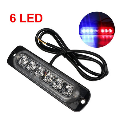 6 LED auto veoauto avarii vilkur armatuur strobo hoiatustuli päevajooks imemise välk LED politsei tuled 3 vilkuvat režiimi 12 V