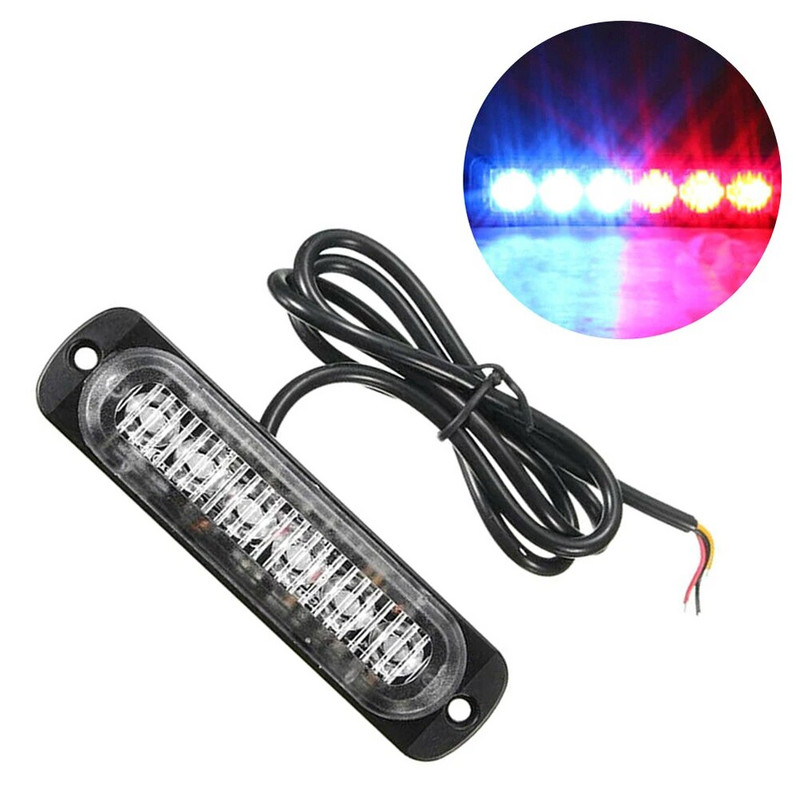 6 LED auto veoauto avarii vilkur armatuur strobo hoiatustuli päevajooks imemise välk LED politsei tuled 3 vilkuvat režiimi 12 V