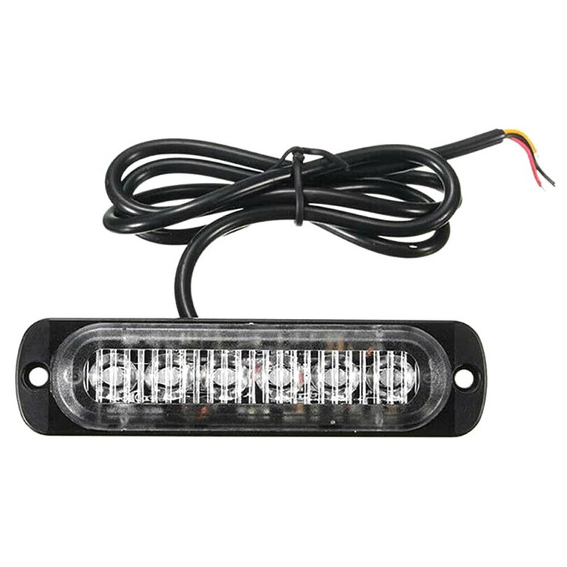6 LED auto veoauto avarii vilkur armatuur strobo hoiatustuli päevajooks imemise välk LED politsei tuled 3 vilkuvat režiimi 12 V