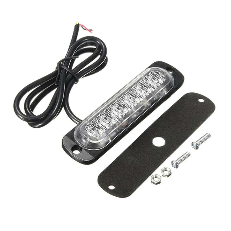 6 LED auto veoauto avarii vilkur armatuur strobo hoiatustuli päevajooks imemise välk LED politsei tuled 3 vilkuvat režiimi 12 V