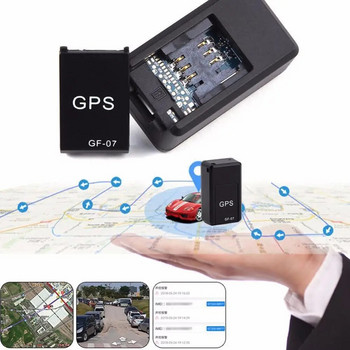 GF-07 GPS тракер Силен магнитен автомобилен GPS локатор 350mA Превозно средство Автомобил Камион Велосипед Устройство за позициониране в реално време Локатор против кражба