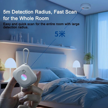 Ανιχνευτής υπέρυθρης κάμερας για κρυφό φορητό σαρωτή καρφίτσας στο ξενοδοχείο, ανίχνευση Gadget Anti-peeping Προστασία ασφαλείας με φως LED