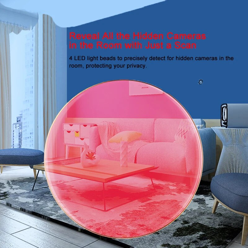 Detektor infracrvene kamere za hotelski skriveni prijenosni skener za otkrivanje gadgeta Sigurnosna zaštita s LED svjetlom