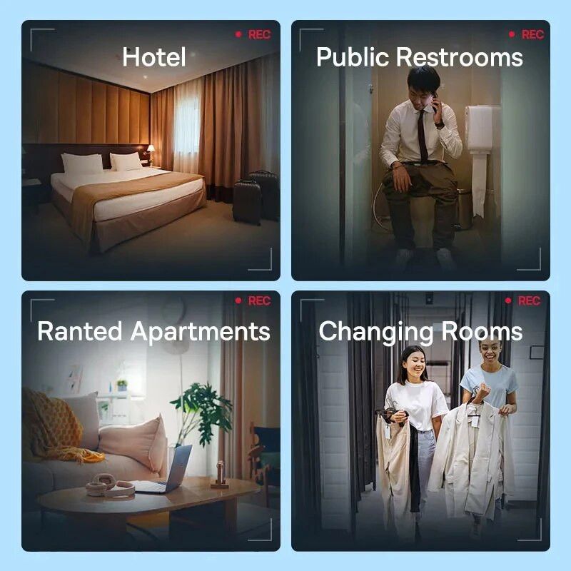 Detektor infracrvene kamere za hotelski skriveni prijenosni skener za otkrivanje gadgeta Sigurnosna zaštita s LED svjetlom