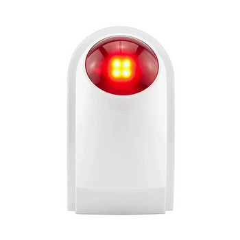 433mhz 120db Червена светлина Сирена Аларма Безжична светкавица Strobe Външна Водоустойчива звукова сирена Домашна сигурност Защита на алармената система