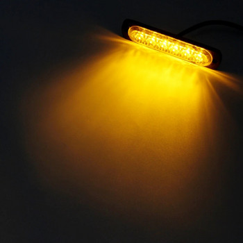 Προειδοποιητική λυχνία 24V αυτοκινήτου πορτοκαλί φώτα στροβοσκόπησης 6Led που αναβοσβήνει Φως έκτακτης ανάγκης Ασθενοφόρο Dash Φως αυτοκινήτου που αναβοσβήνει Λάμπα συναγερμού ψησταριά