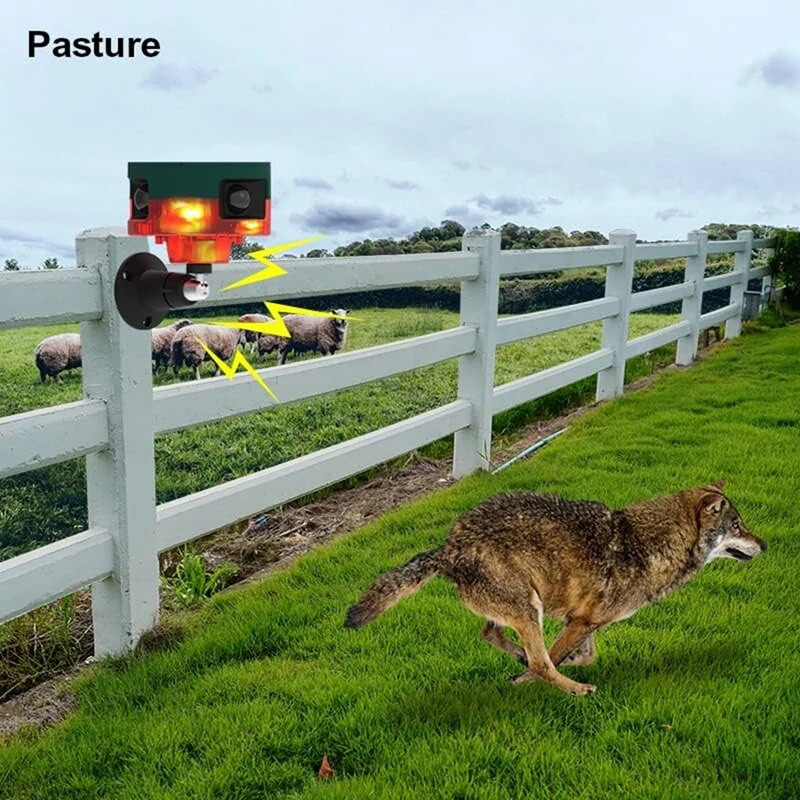 Saulės lauko judesio jutiklio sirena, 360° aptikimo sirena, gyvūnų repelentas, balso įrašymo garsiakalbis 129Db, patvarus ir lengvas montavimas