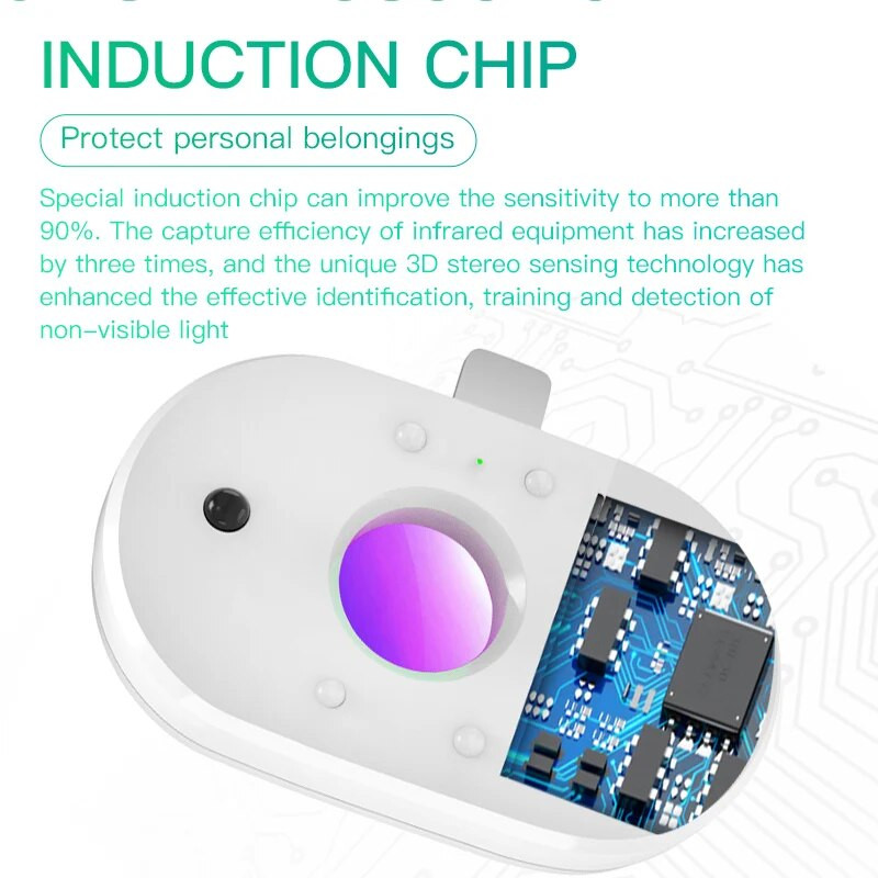 NOU Detector de cameră ascunsă Ocultas Dispozitive automate de hacker cu alarmă în infraroșu Protecție împotriva erorilor Mini gadgeturi spion profesionale
