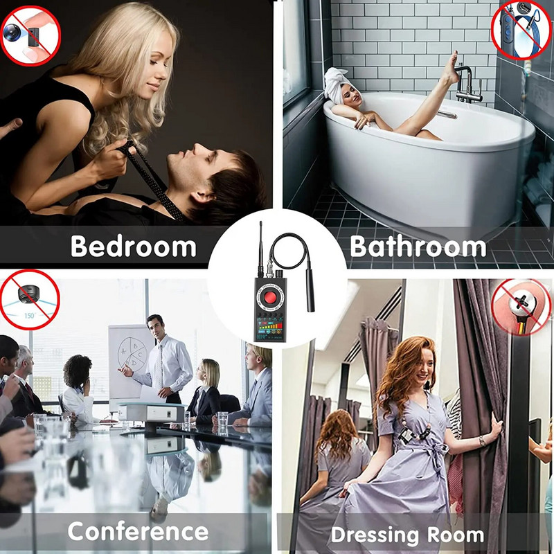 Naujas K19+ pasiklausymas paslėptos kameros detektorius RF belaidis Gsm garso signalo pokalbių pasiklausymas GPS sekiklis šnipinėjimo kameros detektorius klaidų ieškiklis