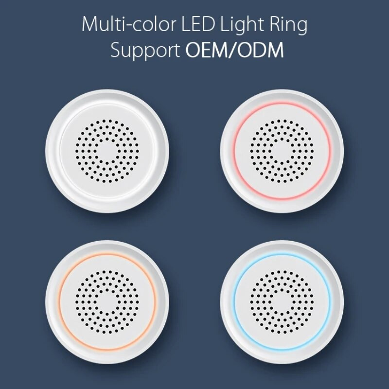 Sirenă inteligentă de alarmă Tuya Senzor de alarmă Wifi Alertă de lumină sonoră Senzor inteligent USB compatibil cu Alexa Home pentru securitatea acasă