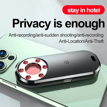 Φορητός ανιχνευτής μίνι κάμερας Anti-Candid Camera Detector Hotel Finder Cam With Alarm Anti-Candid Infrared Scanner AK400 Scanner