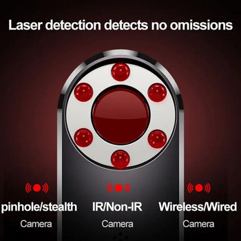Преносим мини детектор за камера Anti-Candid Camera Detector Hotel Cam Finder с аларма Anti-Candid Инфрачервен скенер AK400 Скенер