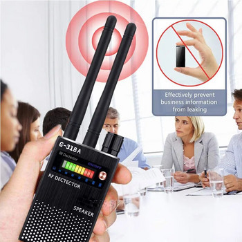 2.4G Wifi RF сигнал Finder Anti Candid Camera Detector Spy Hidden Cam Audio Bug GPS Tracke GSM Wireless Device Scanner Черен