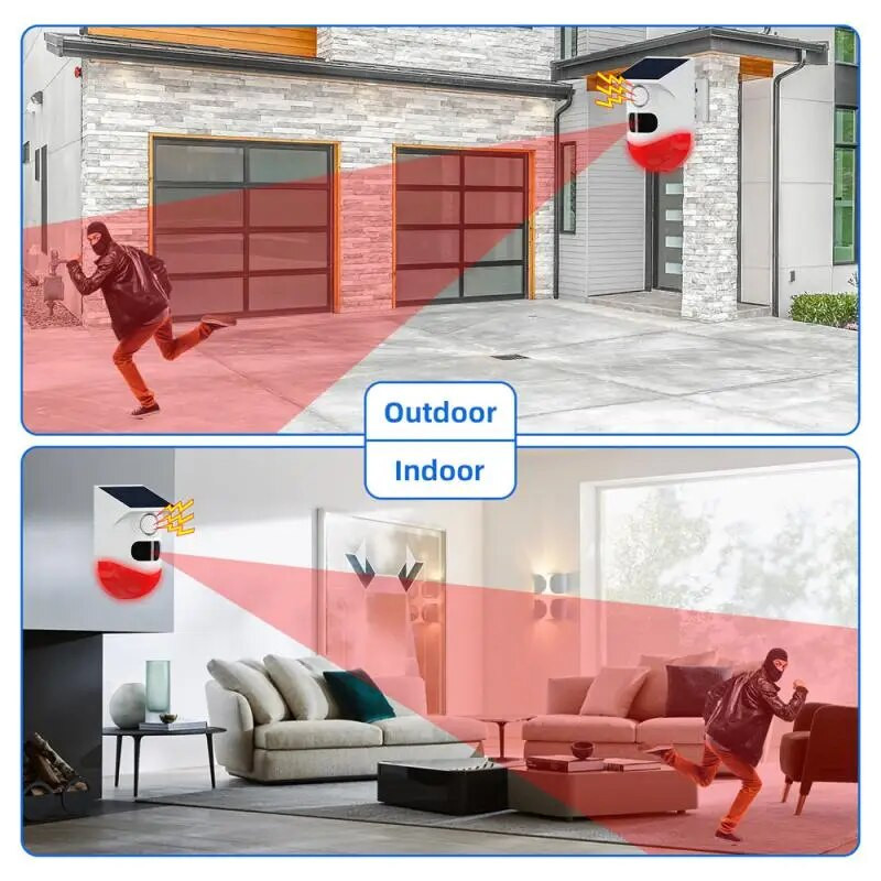 Tuya WiFi lauko saulės PIR infraraudonųjų spindulių signalizacija belaidė sirena namų apsaugos signalizacijos sistema vandeniui atspari strobe sirenos programos nuotolinio valdymo pultas