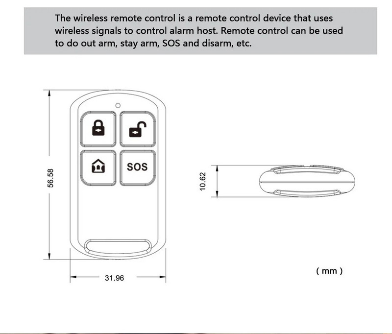 PGST - Aukštos kokybės bevielis nuotolinio valdymo pultas namų saugos sistemoms, signalizacijai, didmeninės kainos, PF-50