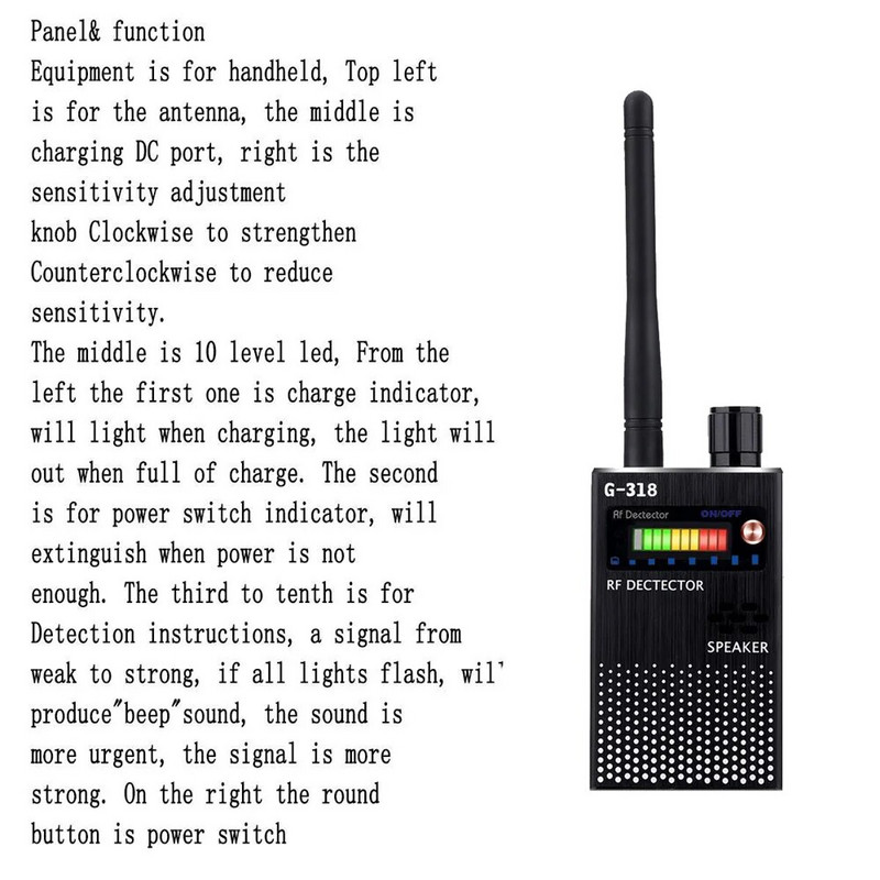 Anti-Spy Hidden Camera Detector Mini GSM Bug RF All Signal Blocker GPS Tracker Finder Anti Spy Things Spy Gadgets Professional