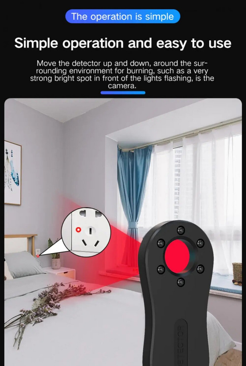 NovéPre skrytú kameru,Bezpečnostná ochranaPre špionážnu kameruPre kameruInfračervená detekčná kameraPrevencia monitorovania,Pre zariadenia Hotel