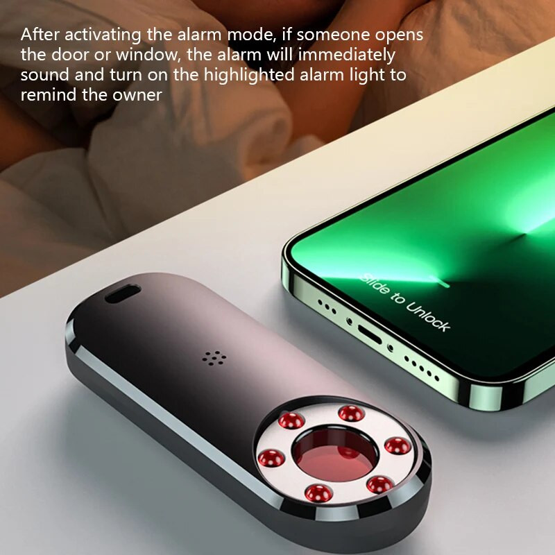 Mini detector portabil de cameră Detector de cameră anti-candidoză Găsitor de camere de hotel cu alarmă Scaner cu infraroșu anti-candidă Scaner AK400