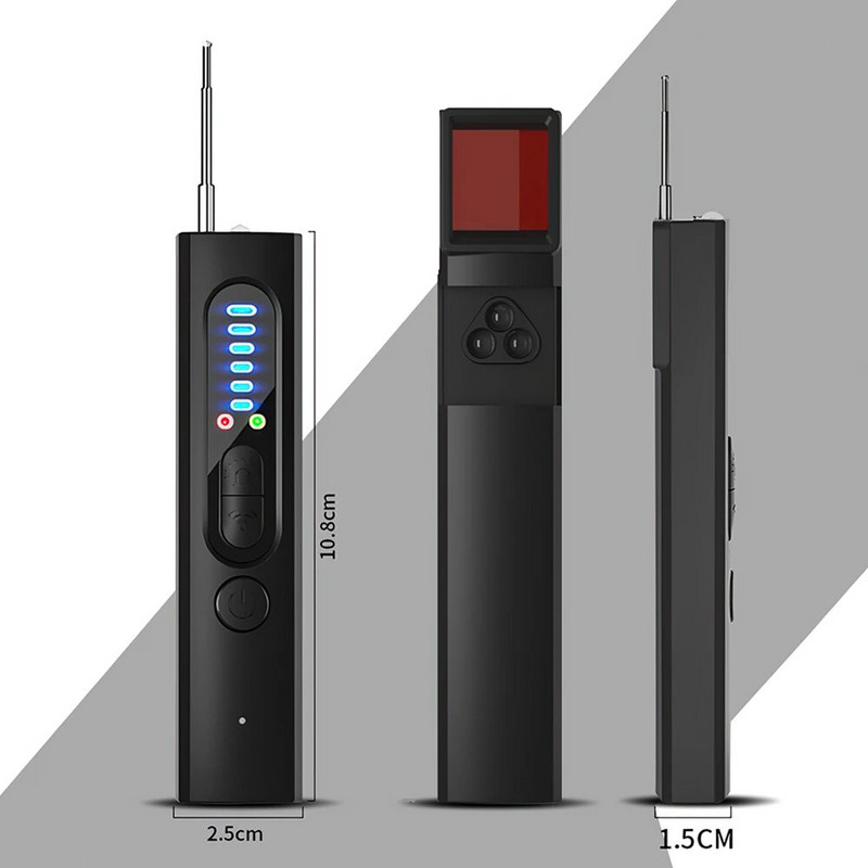 Bezdrôtový detektor RF signálu, detektor špionážnych skrytých kamier, magnetický GPS lokátor, sledovacie zariadenie, skener, vyhľadávacie zariadenie, odstraňovač skrytých kamier