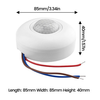 AC85-265V Intelligent Human Infrared Switch Sensor Sensor Switch for Ceiling 360℃ Motion Sensor Light Switch
