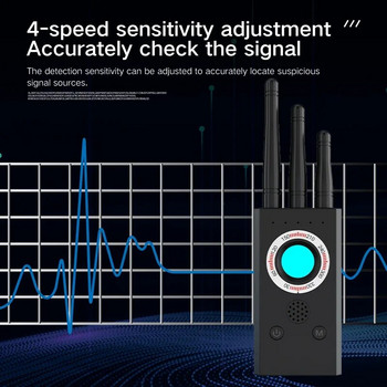 T16 Детектор за скрита камера Anti Candid Cam Lens Защита на поверителността Безжичен скенер за RF сигнал GPS локатор Spy Bug Garget Finder