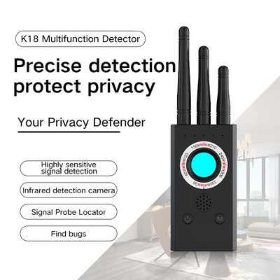T16 rejtett kamera detektor Anti Candid Cam lencse Adatvédelem Vezeték nélküli RF jel szkenner GPS kereső Kém poloska Garget Finder