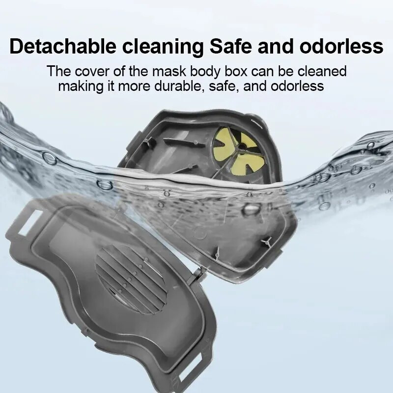 Félarcú pormaszk légzőkészülék porálló munkabiztonsági gumimaszk pamut szűrő barkácsházhoz tiszta asztalos építő polírozás