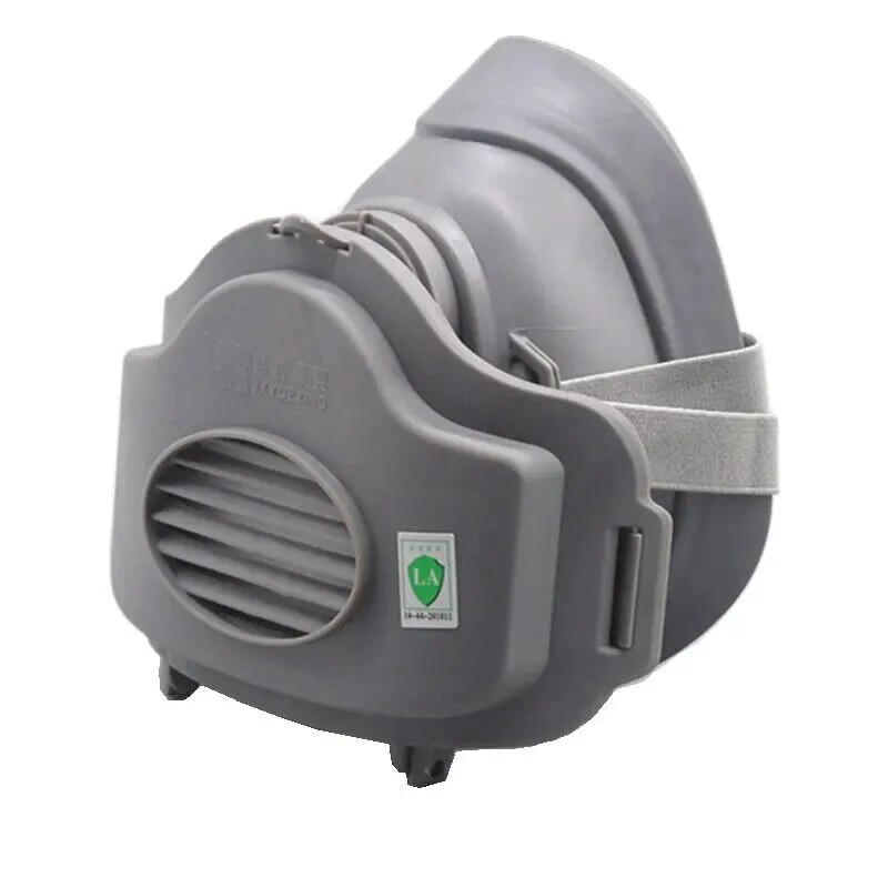 Félarcú pormaszk légzőkészülék porálló munkabiztonsági gumimaszk pamut szűrő barkácsházhoz tiszta asztalos építő polírozás