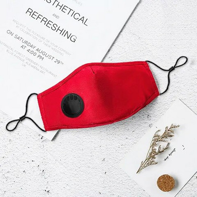 Puuvillane näomask hingamisklapi filtriga Korduvkasutatavad pestavad maskid Fashion Mouth näomask tolmuvastane aktiivsüsi PM2.5